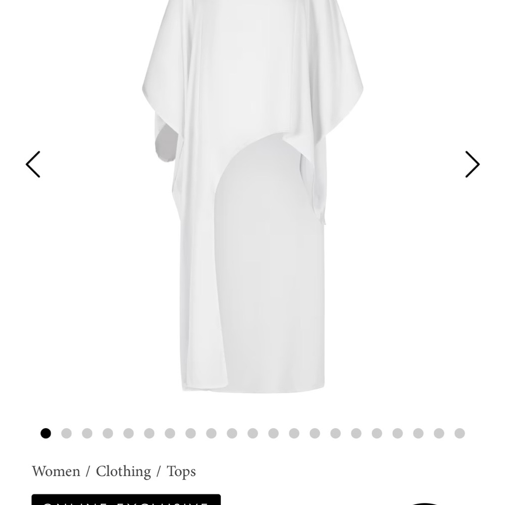 Zara White Asymmetrical Dolman Sleeve Dress